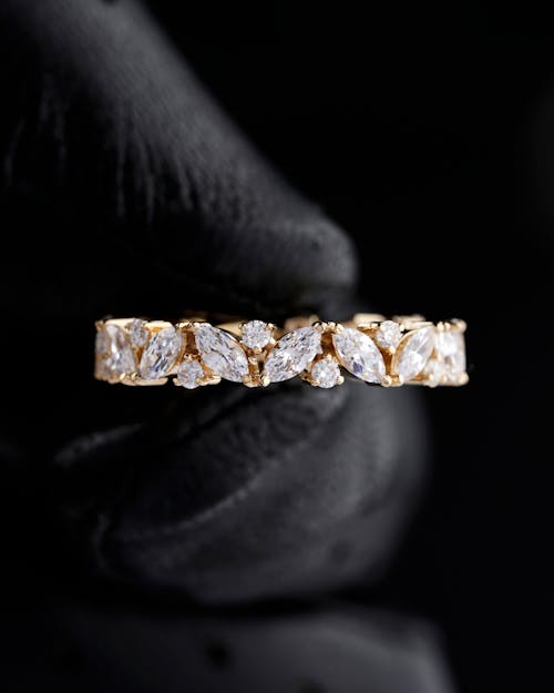 Macro Photography of an Expensive Diamond Ring
