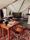 Furniture in Room with Sloped Ceiling