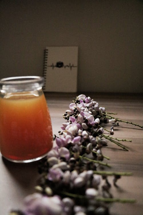 Honey in a Jar and Flowers