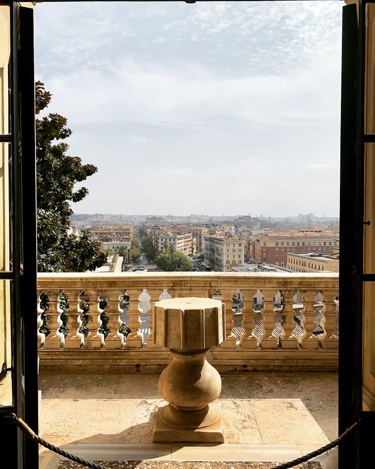 Cityscape Of Rome, Italy From A Terrace 