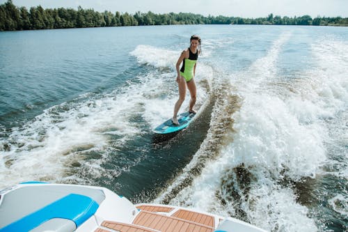 wakesurfing, 夏天, 女人 的 免费素材图片