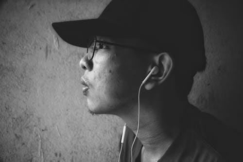 Free stock photo of asian man, black and white, black-and-white