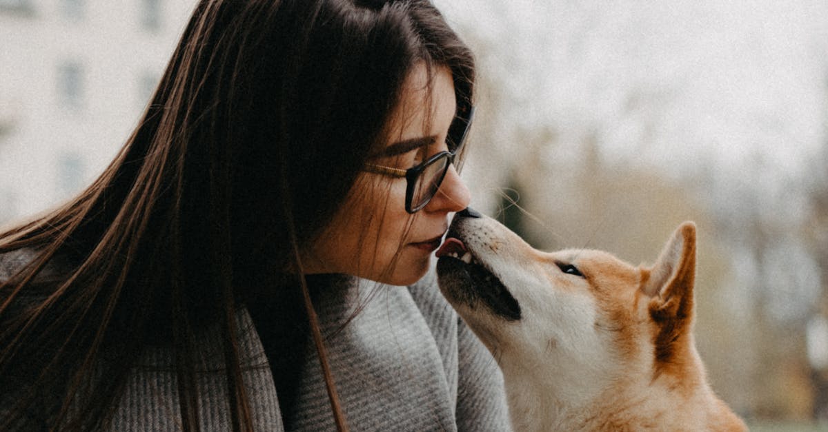 A Woman Kissing Her Pet Dog · Free Stock Photo