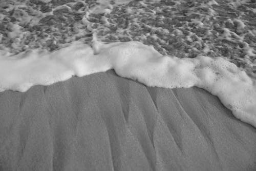 Free stock photo of beach, black and white, calm waters Stock Photo