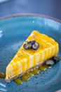 Close up on Triangular Cake with Sauce