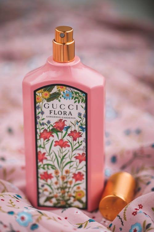 Free Perfume in Pink Bottle Stock Photo