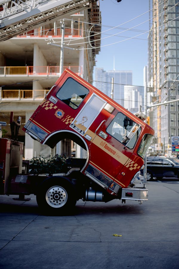 Firefighters Trucks Cabin Lifted up