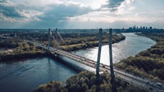 Aerial View of the Most Siekierkowski Bridge