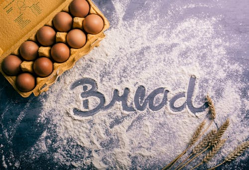 Word Bread Written in Flour 