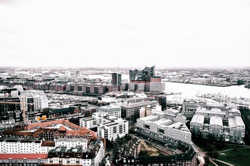 Бесплатное стоковое фото с архитектура, Аэрофотосъемка, гамбург