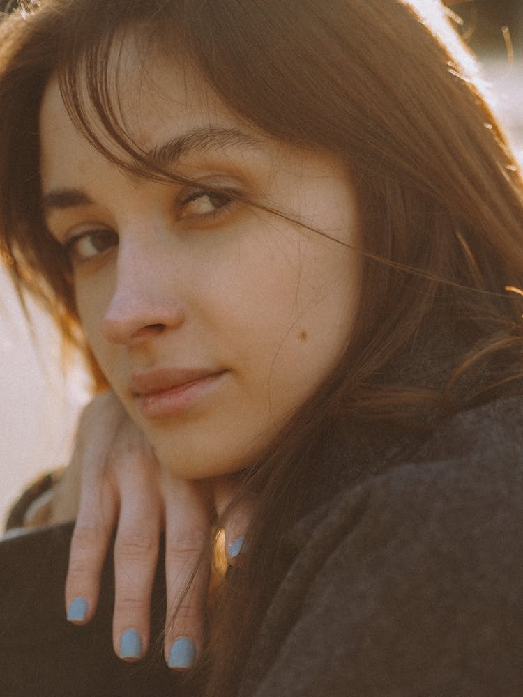 Young Woman With Long Brown Hair 