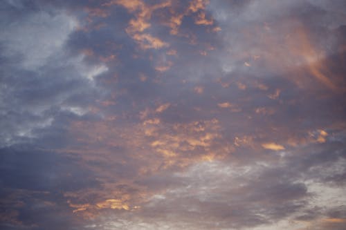 Gray and Orange Clouds in the Sky