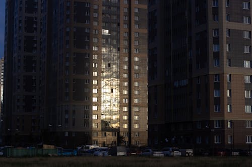 Parked Cars outside Buildings