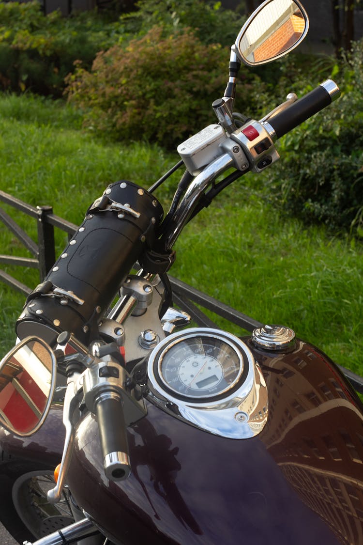 Motorcycle With Gauge On Gas Tank