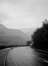A Mountain Road in Black and White 
