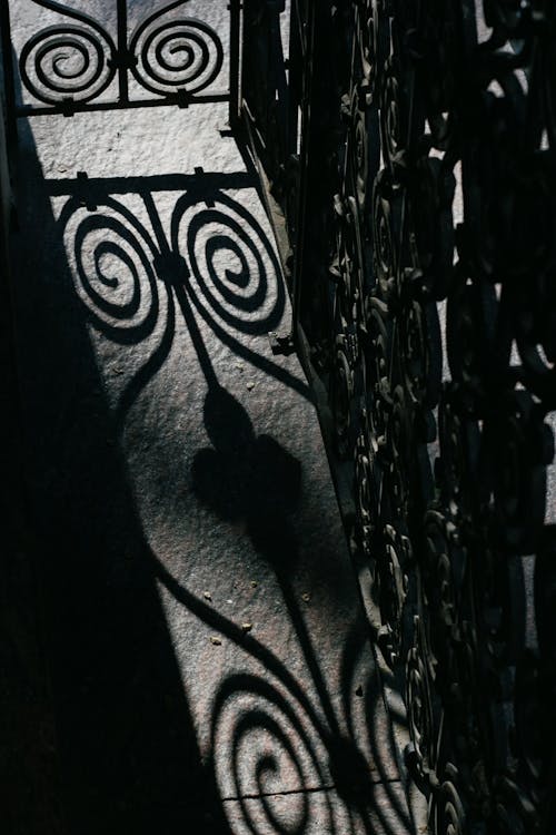 Close-up of a Patterned Steel Fence