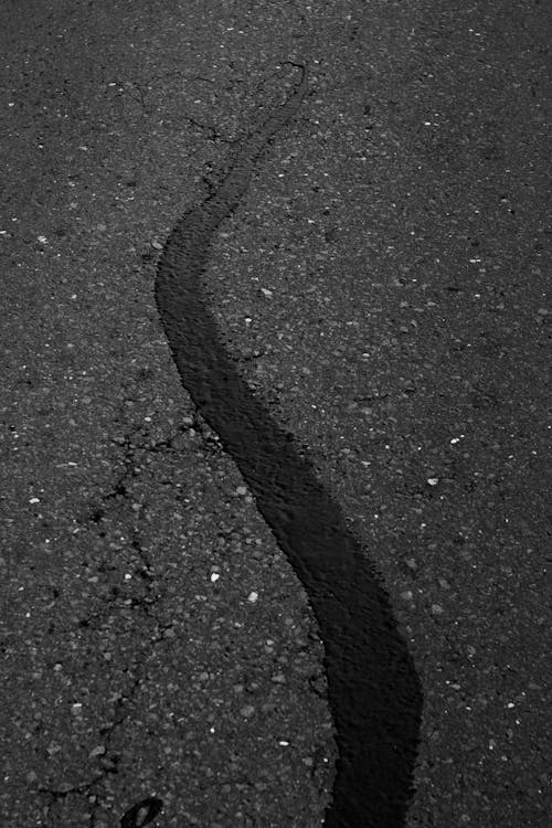 Patched Asphalt Road 