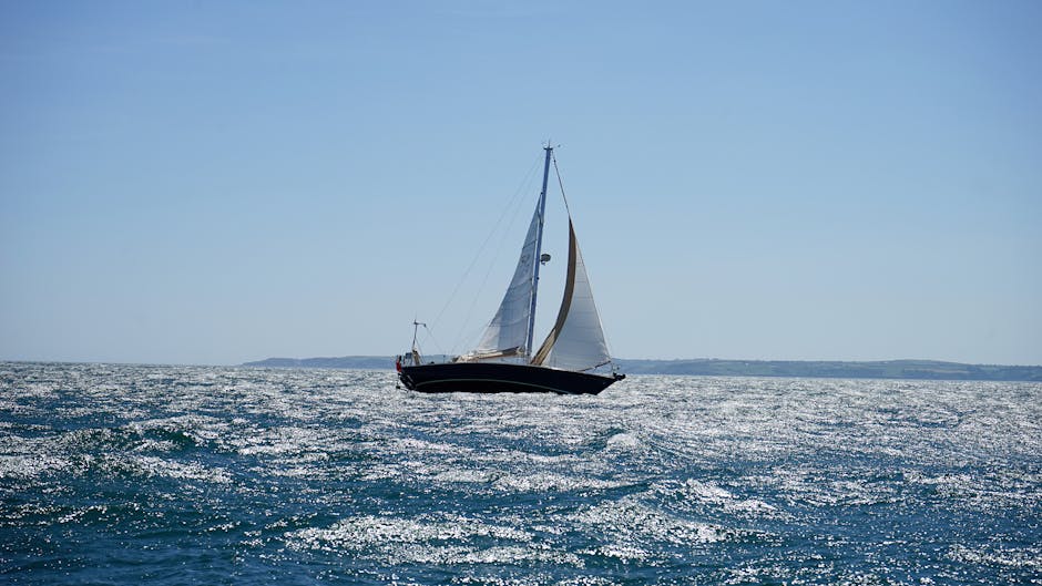 White and Black Sail Boat on Ocean