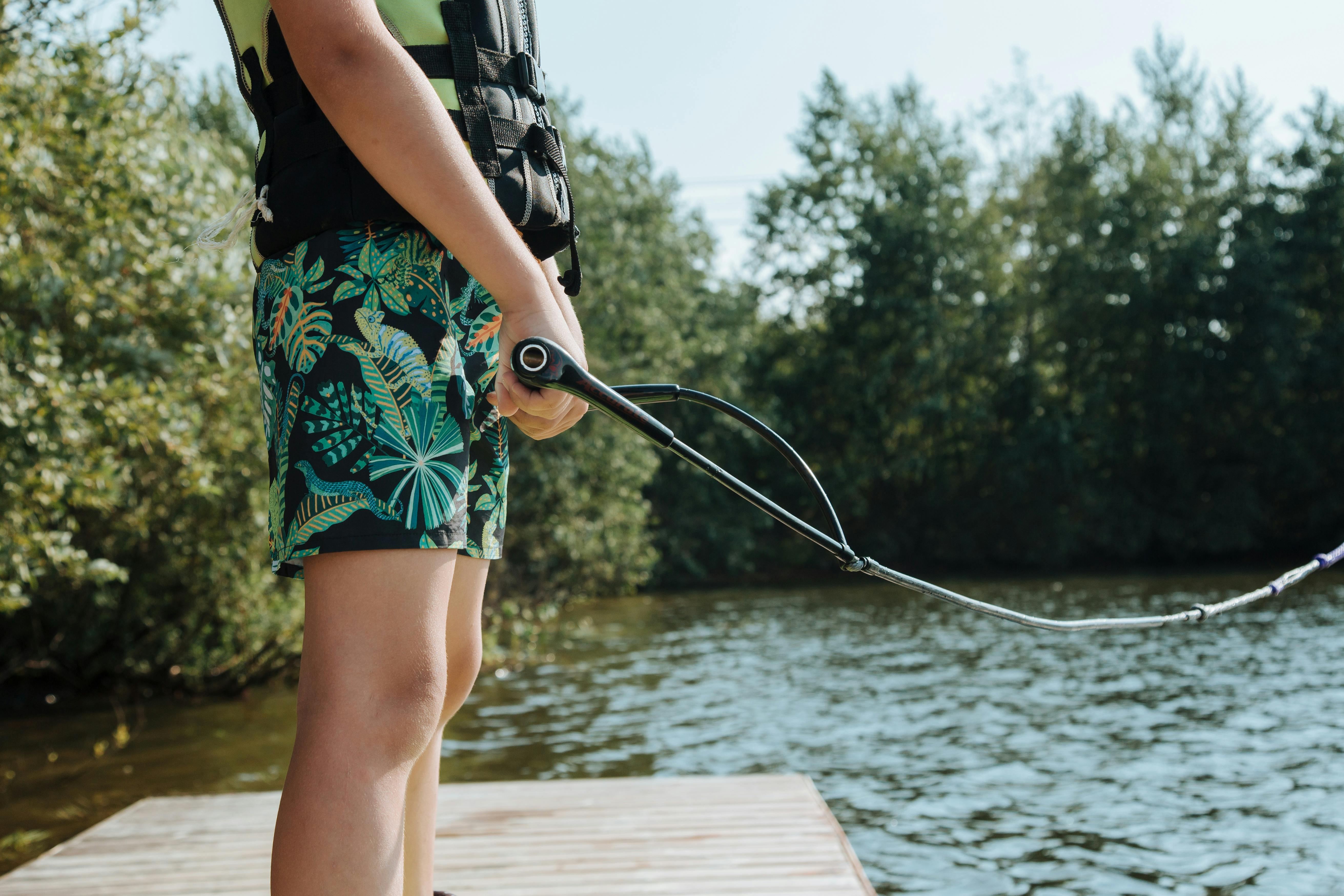 Boy With Wakeboarding Handle in Hands · Free Stock Photo