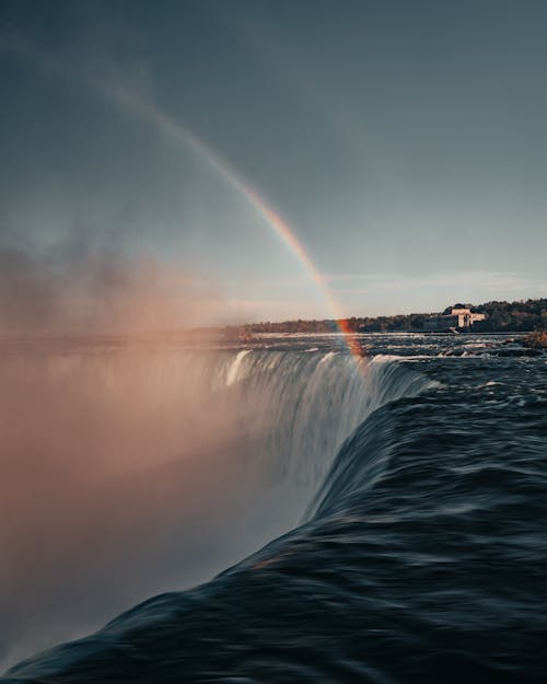 Photos gratuites de arc-en-ciel, brouillard, cascade