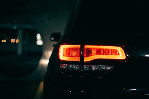 Free Close up on Car Lights at Night Stock Photo