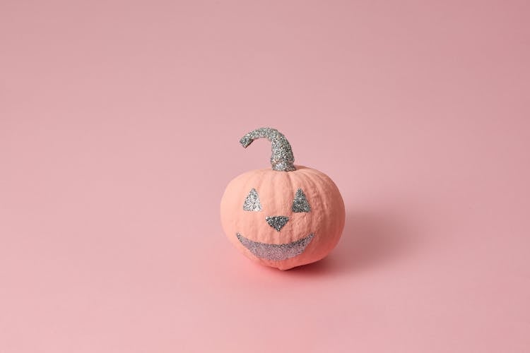 Pink Pumpkin On Pink Background