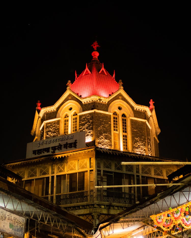 Illuminated Building During Night Time