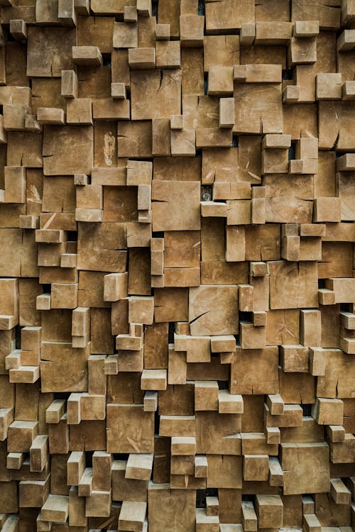 Brown Wooden Blocks in Close Up Photography