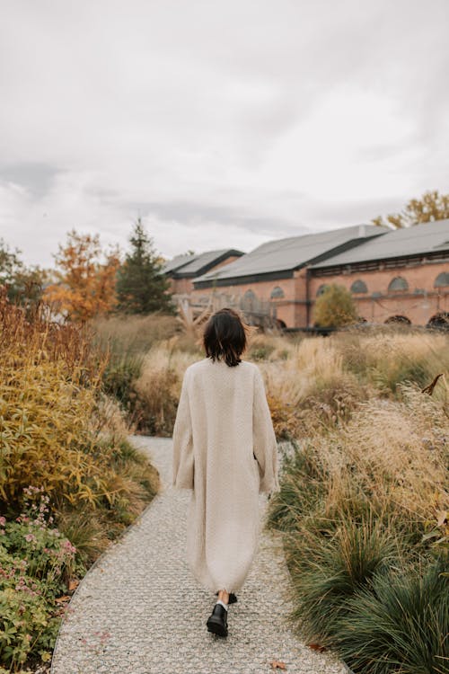 Woman Wearing Beige Coat