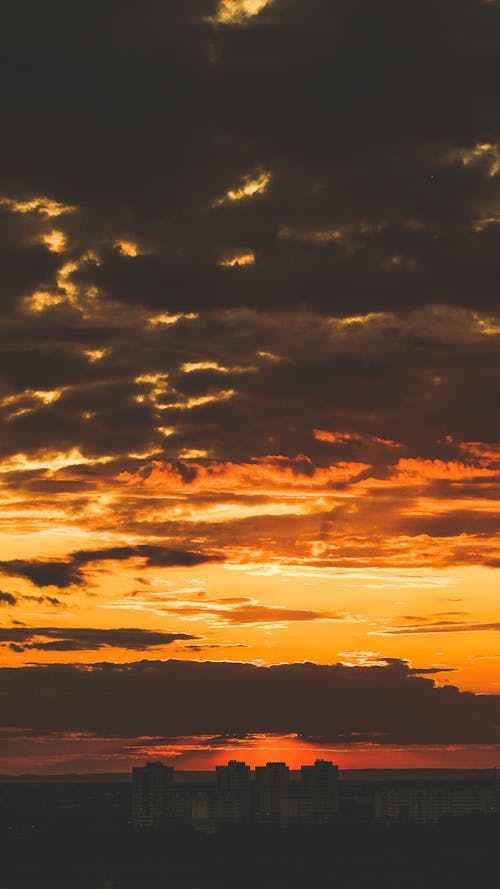 Free Silhouette of Clouds during Sunset Stock Photo