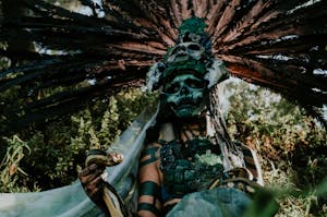 Person in Skull Mask of Ancient God