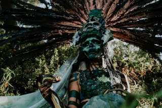 Person in Skull Mask of Ancient God