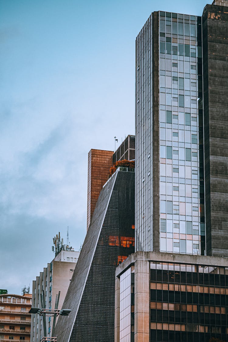 Low Angle View On Office Buildings