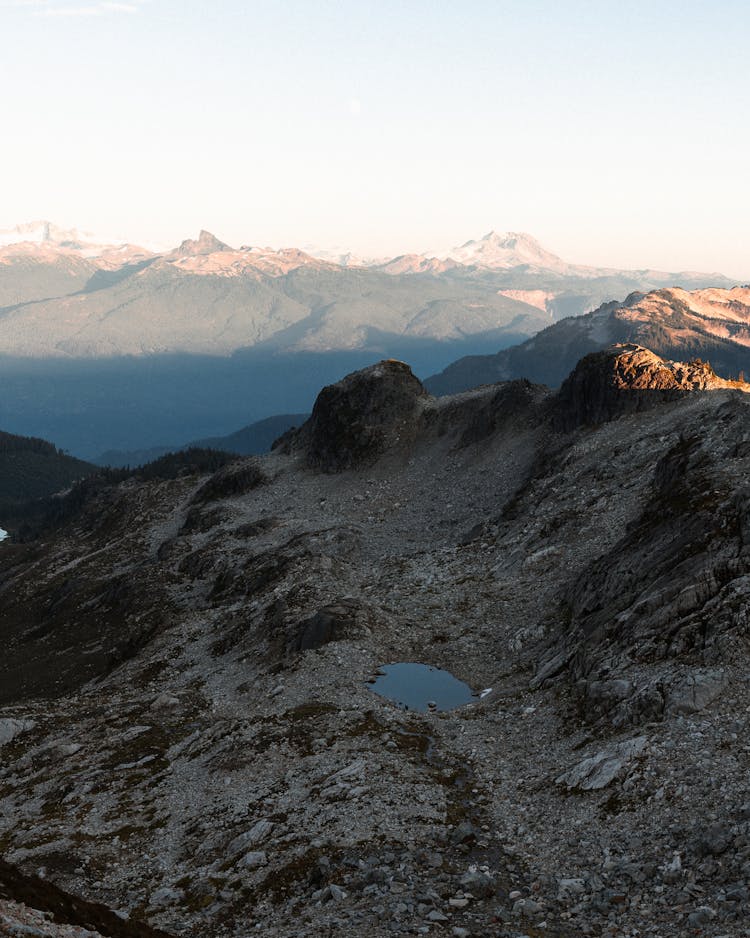 Lake On Mountain Peak