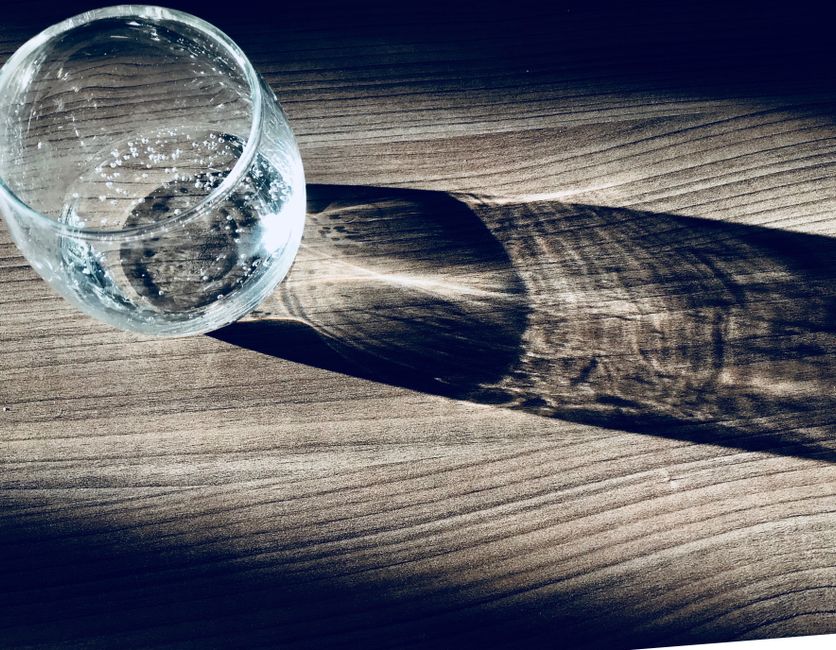 water glass natural light lifestyle photo 1