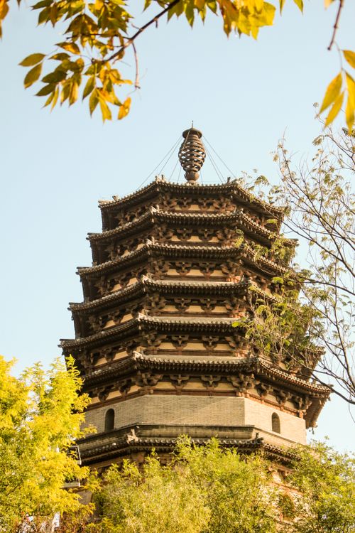 Free Explore the historic Lingxiao Pagoda surrounded by vibrant greenery in Shijiazhuang, China. Stock Photo