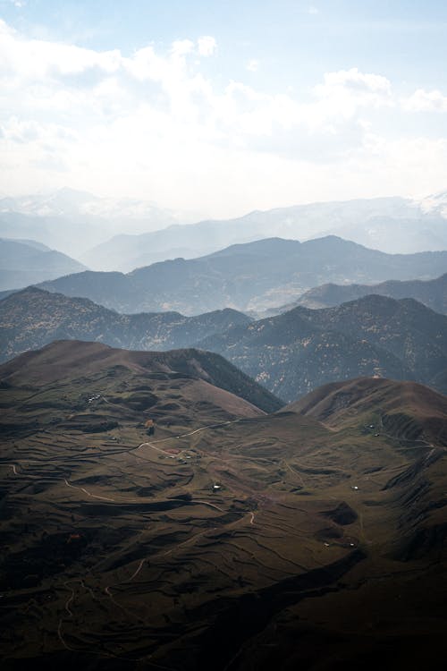 Mountains Under White Sky