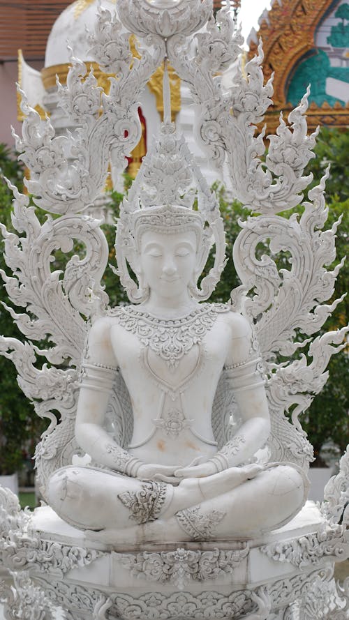 Free stock photo of buddha, marble, white