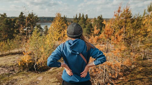 Female Hiker Looking at View 