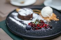 Close-Up View of Dessert With Fruits
