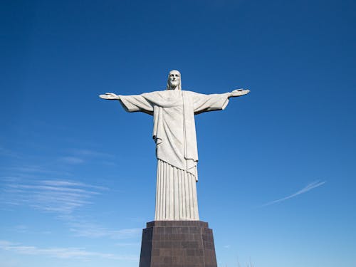 Free Christ the Redeemer in Rio de Janeiro Stock Photo