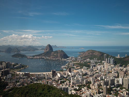 Rio de Janeiro and Ocean Shore Panorama