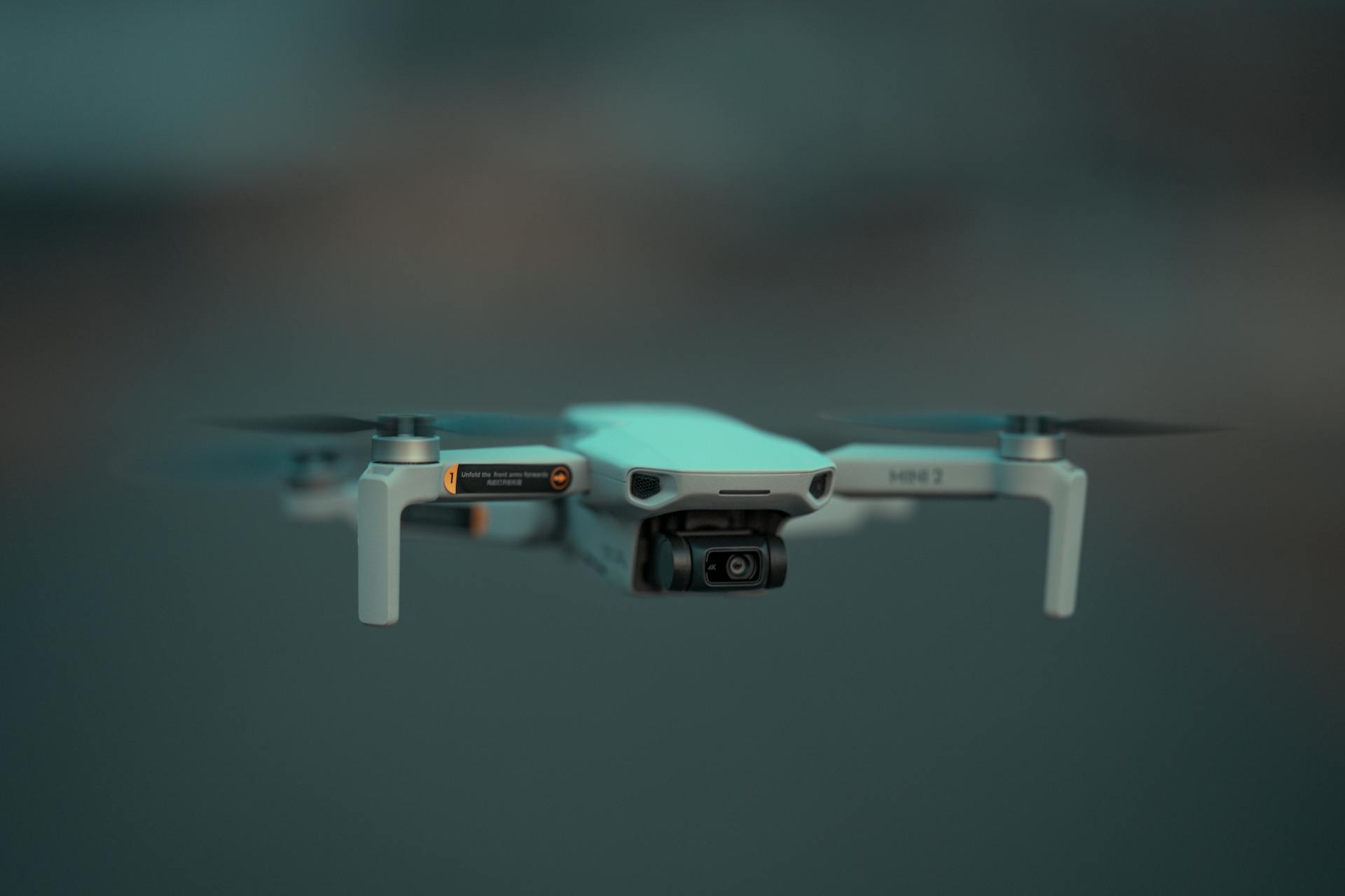 Close up on Flying Drone