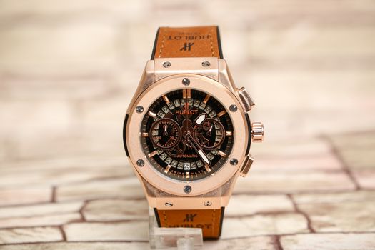 Brand Automatic Watch Presented on Shop Counter 