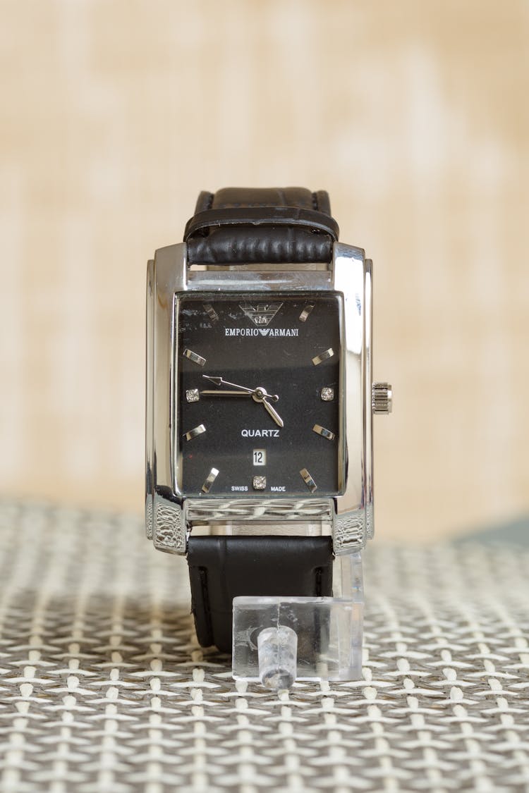 Close-up Of An Armani Wristwatch