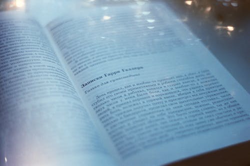 Close-Up Shot of an Open Book 