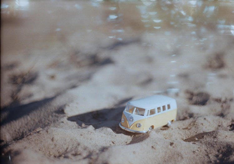 Toy Bus In Sand