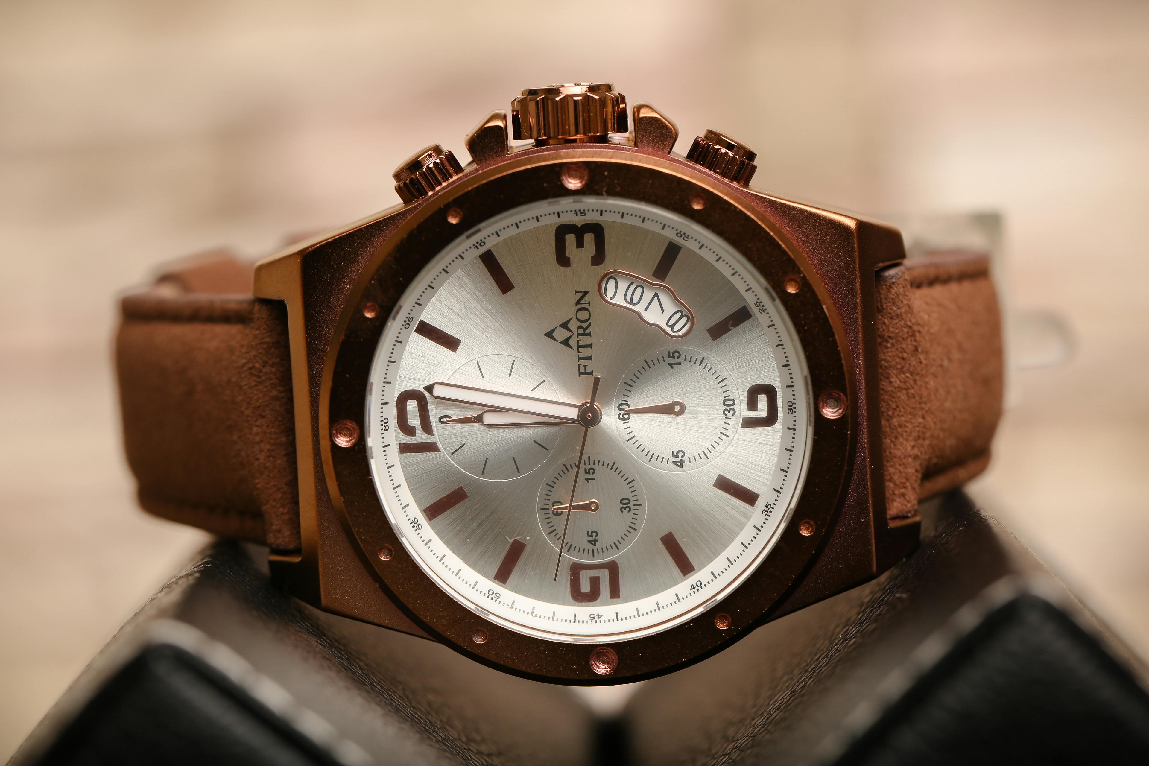 fitron leather watches