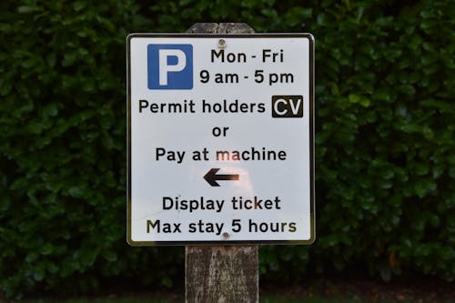 仅限许可证持有人, 停車場, 停车标志 的 免费素材图片