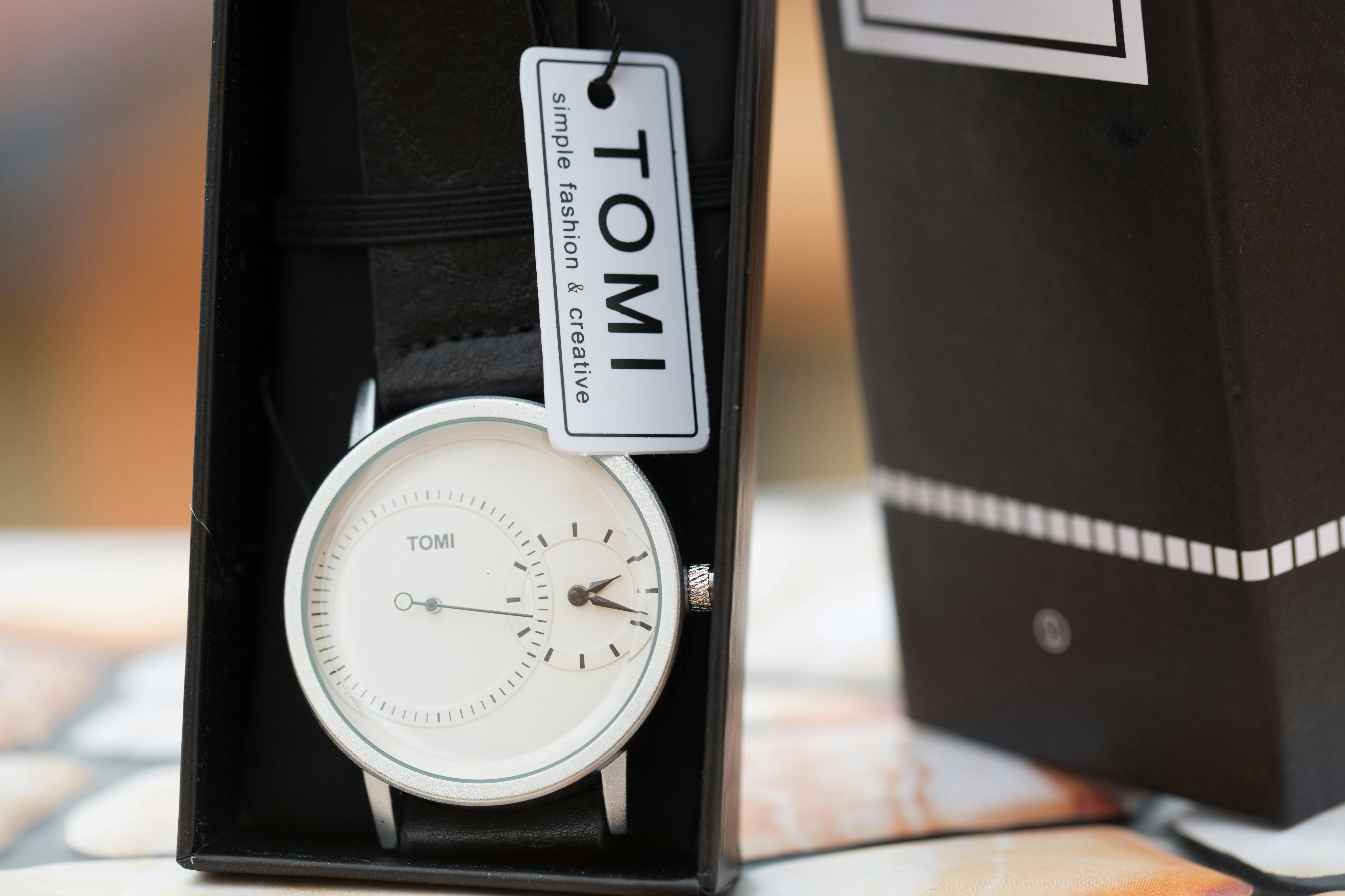 Black and White Analog Watch in Black Box · Free Stock Photo